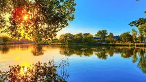  1920x1080 Full HD Nature Lake And Sunset
