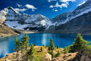 32K Ultra HD Nature Lake Snowy Mountain