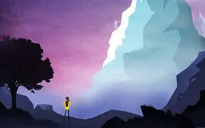 4K Moving Hiker In Nature Desktop