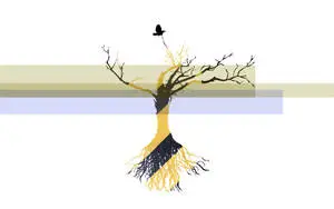4k Nature Black And Yellow Tree Art