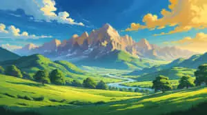 A green nature view landscapes 