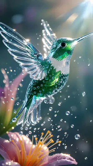  A harming bird flying wallpaper 