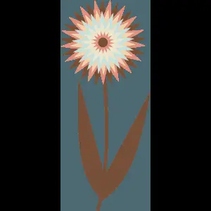 Abstract Geometric Flower Art