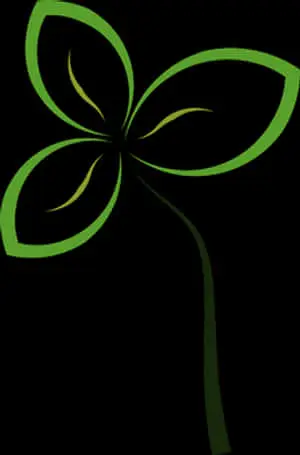 Abstract Green Leaf Design