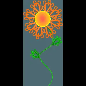 Abstract Orange Flower Illustration.png