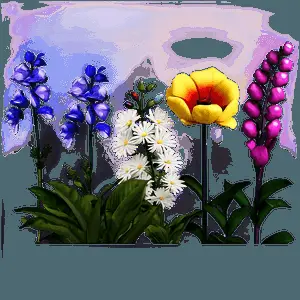 Aesthetic Garden Flowers PNG upp32