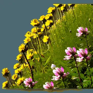 Alpine Wildflowers Panorama PNG 06202024