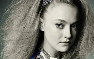American Actress Dakota Fanning with 70s hairstyle