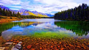 Banff National Park Multicolored Lake