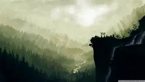 Beautiful Mountain Japanese Art