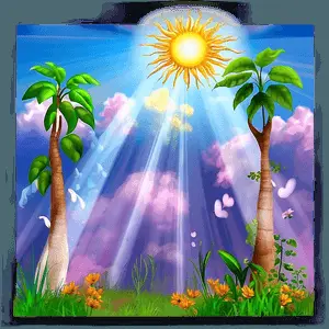 Beautiful Sunrays Nature Scene PNG 93