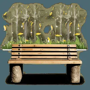 Bench in Nature PNG eqf92