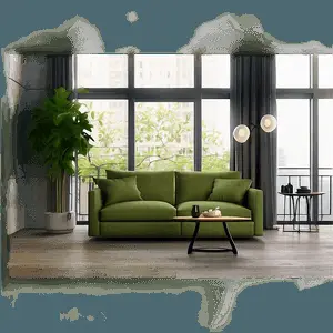 Biophilic Living Room Design PNG 97