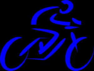 Blue Motorcycle Racing Silhouette