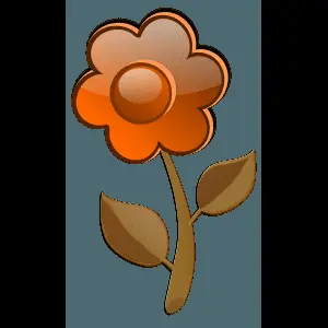Cartoon Orange Flower Illustration