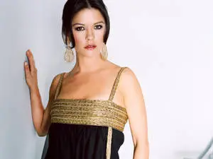 Catherine Zeta-Jones Gold Earrings