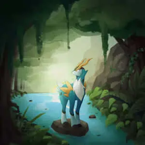 Cobalion On A Stone 