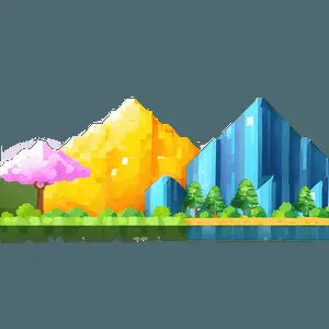 Colorful 16 Bit Landscapes PNG 26