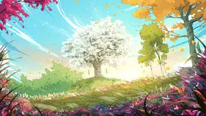 Colorful Forest Japanese Art