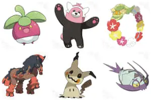 Comfey And Other Pokemons
