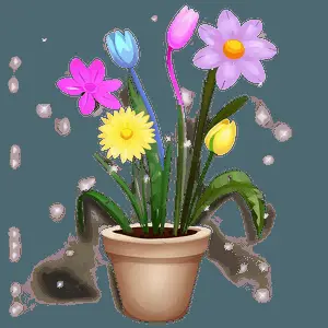 Cute Garden Flowers PNG 13