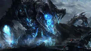  Caption: Mysterious Dark Creature Emerging from Shadows 
