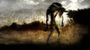 Eerie Dark Creature Looming in the Shadows