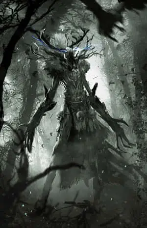 Dark Creature Emerging from Shadows
