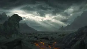 Mysterious Dark Landscape at Night