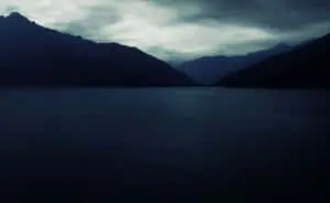 Dark Mountain Landscape at Night
