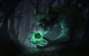 Dark Spirit Emerging from the Shadows