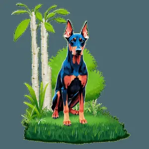 Doberman in Nature PNG ptv18