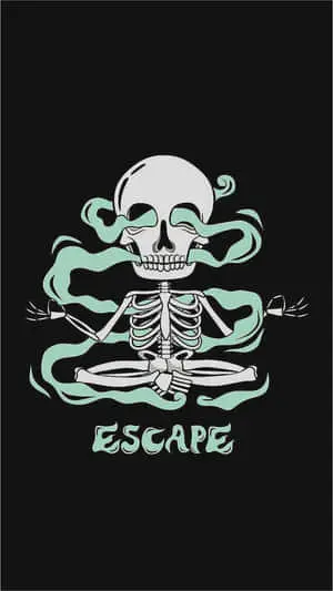 A Dope Skeleton In Yoga Pose
