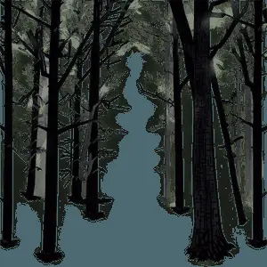 Eerie Dark Forest PNG 06232024