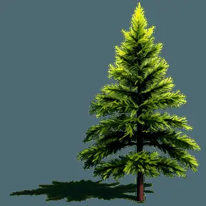 Evergreen Tree Sunrise PNG 10