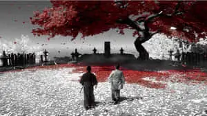  Caption: The Tranquil Beauty of Feudal Japan 