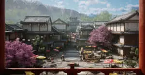 Serene Feudal Japan Landscape