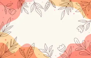 a colorful background with leaves and flowers