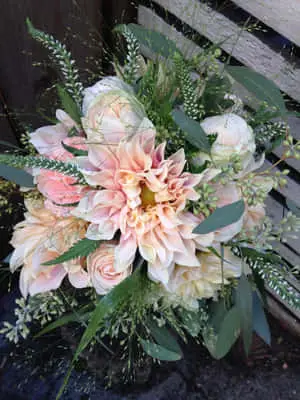 a bouquet of flowers