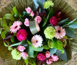 a bouquet of flowers