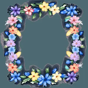 Garden Flower Frame PNG 49
