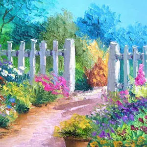 Garden Pathway Paint Art
