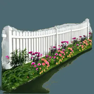 Garden White Fence Style PNG 38