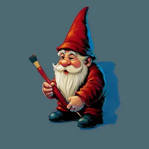 Gnome with a Paintbrush PNG 05252024