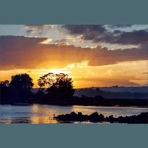 Golden Sunrise Scenery PNG lmr