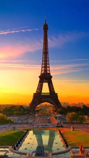 The Eiffel Tower in the City of Paris, France