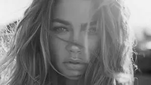 Hollywood Star Denise Richards Black And White Headshot