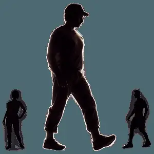 Human Silhouette in Nature PNG 74