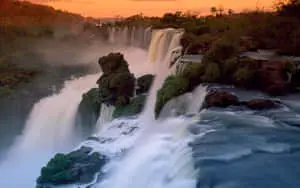  Caption: Majestic Iguazu Tiered Falls 