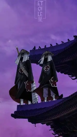 Itachi And Kisame On The Roof 